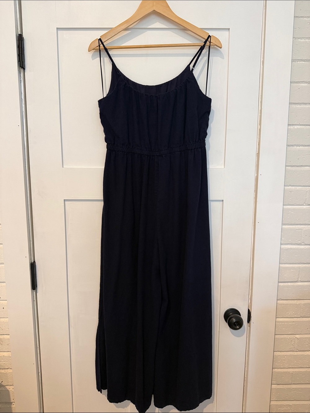 Haute Hippie Navy Linen Blend Jumpsuit Romper M